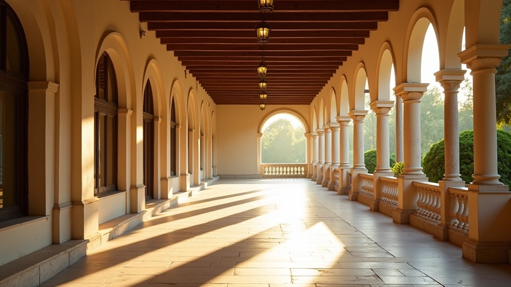 Krásná architektura Františkových Lázní s přírodním světlem
